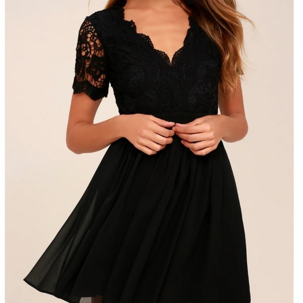 Lulus Black Skater Dress - NWT XL